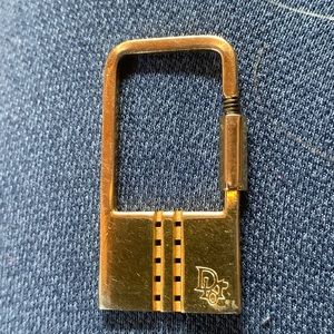 Vintage Dior gold tone key chain or necklace/bag charm